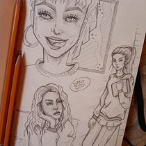 Il mio progetto del corso: Ritratto su blocco da disegno: esplora il volto umano. Artistic Drawing, Drawing, Portrait Drawing, Sketchbook, and Sketching project by Daniela Ceccarelli - 08.06.2024