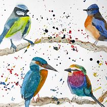 My project for course: Artistic Watercolor Techniques for Illustrating Birds. Traditional illustration, Watercolor Painting, Realistic Drawing, and Naturalistic Illustration project by Jesse - 09.05.2024