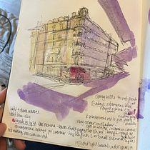My project for course: Architectural Sketching with Watercolor and Ink. Drawing, Watercolor Painting, Architectural Illustration, Sketchbook, Ink Illustration, and Sketching project by lucy_childs - 09.08.2024