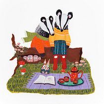 My project for course: Gouache: Paint Natural Worlds from Imagination. Character Design, Children's Illustration, Drawing, Gouache Painting, and Painting project by Shahaf Margalit - 09.08.2024