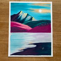 My project for course: Landscapes with Oil Pastels and Crayons: Playing with Light. Artistic Drawing, Drawing, Fine Arts, Traditional illustration, and Pencil Drawing project by Anne Scheltes - 09.09.2024