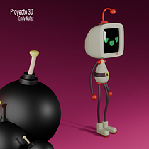 Mi proyecto del curso: Introducción al diseño y modelado 3D con Blender.. Character Design, Product Design, Motion Graphics, and 3D Modeling project by Emily Núñez - 09.08.2024