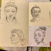 Mi proyecto del curso: Cuaderno de retratos a línea con grafito. Desenho, Desenho de retrato, Sketchbook, Esboçado, e Artes plásticas projeto de Elenny Guzman - 10.09.2024