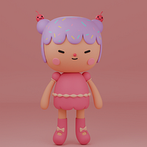 Meu projeto do curso: Criação de personagens Kawaii em 3D com Blender Ein Projekt aus dem Bereich 3-D-Modellierung, Design von Figuren, Digitale Illustration, Traditionelle Illustration und Manga von contatowendel07 - 09.08.2024