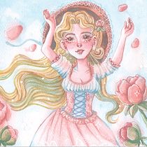 Mi proyecto del curso: La duquesa de las peonias . Projekt z dziedziny Ilustracja c, frowa,  R, sunek, Trad, c, jna ilustracja,  Malarstwo i Malowanie akwarelą użytkownika minetteitze - 26.08.2024