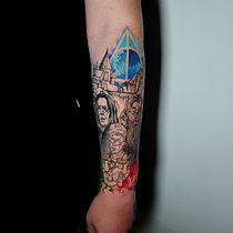 My project for course: Watercolor-Style Tattoo Techniques: Creating Art on Skin. Traditional illustration, Painting, Tattoo Design, and Watercolor Painting project by Iva Alexandrova - 09.05.2024