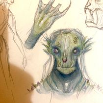 My project for course: Fantasy Drawings in Graphite and Watercolor: A Field Guide Ein Projekt aus dem Bereich Design von Figuren, Zeichnung, Malerei, Bleistiftzeichnung, Aquarellmalerei und Traditionelle Illustration von Alaya Idrees - 28.08.2024