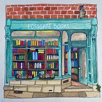 Bookshop. Ilustração arquitetônica, Desenho, Pintura, e Pintura em aquarela projeto de Sophie Nowak - 15.09.2024