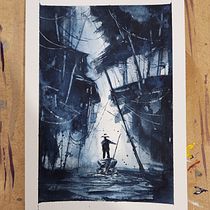 Meu projeto do curso: Pintura expressiva com aquarela: crie ilustrações envolventes. Un proyecto de Bellas Artes, Pintura y Pintura a la acuarela de Zé Leite - 15.09.2024