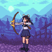 Mi proyecto del curso: Introducción al diseño de personajes en pixel art. Een project van Ontwerp van personages, Videogames, Pixel art y Videogame-ontwerp van imagin1hst - 17.09.2024