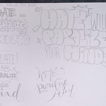 Mi proyecto del curso: Introducción al hand lettering: composición de letras coloridas. H, Lettering, and Lettering project by Estefanía López Aguirre - 09.20.2024