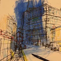 My project for course: Urban Sketching: Capture Your City in Motion Ein Projekt aus dem Bereich Architektonische Illustration, Zeichnung, Traditionelle Illustration, Sketchbook, Skizzenentwurf und Aquarellmalerei von eleanor_dare - 20.09.2024