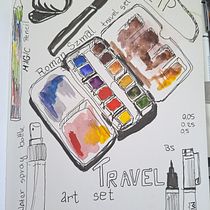 My project for course: Artistic Watercolor Sketching: Dare to Express Your Ideas. Esboçado, Criatividade, Desenho, Ilustração tradicional, Pintura em aquarela, e Sketchbook projeto de Kornelia Kobiela - 22.09.2024