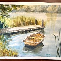 Mi proyecto del curso: Pintura en acuarela de paisajes marinos. Naturalistic Illustration, Painting, and Watercolor Painting project by Montse Jofré - 09.22.2024