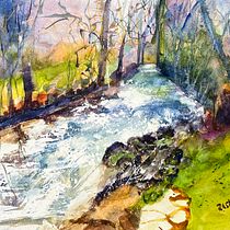 My project for course: Painting Realistic Watercolor Landscapes. Projekt z dziedziny Ilustracja naturalist, czna,  Malarstwo, Sketching, Malowanie akwarelą i  Sztuki piękne użytkownika Rashmi A - 23.09.2024