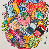 Mi proyecto del curso: Ilustración manual con capas, colores y formas. Pintura Acrílica, Criatividade, Ilustração tradicional, Pintura, e Esboçado projeto de m2024er - 22.09.2024