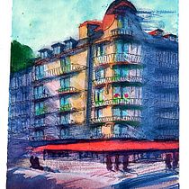 Meu projeto do curso: Desenho arquitetônico com aquarela e tinta. Drawing, Watercolor Painting, Architectural Illustration, Sketchbook, Ink Illustration, and Sketching project by antoniosidronio - 09.25.2024