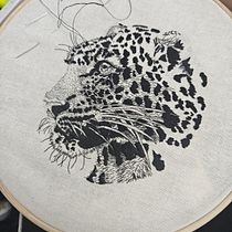Mi proyecto del curso: Dibujo con hilo. Desenho, Bordado, Tecido, Ilustração tradicional, Desenho realista, e Design têxtil projeto de maria.olvera - 25.09.2024