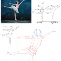 Mi proyecto del curso: Dibujo de la figura humana en poses expresivas - BALLET. Drawing, Figure Drawing, Fine Arts, Sketchbook, and Sketching project by Juan Pablo Morales - 09.26.2024