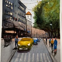 Mon projet du cours : Paysages urbains à l’aquarelle Ein Projekt aus dem Bereich Aquarellmalerei, Bildende Künste und Architektonische Illustration von Jim rodriguez - 26.09.2024