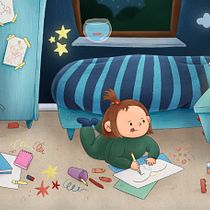 My project for course: Illustration for Children’s Books: Creating a Joyful Universe. Esboçado, Desenho digital, Design de personagens, Ilustração tradicional, Ilustração digital, Ilustração infantil, Narrativa, e Álbum ilustrado projeto de Busra Yuce - 28.09.2024