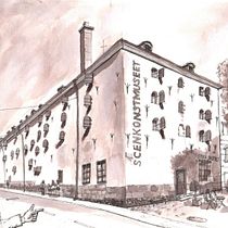 THE PERFORMING ARTS MUSEUM .Stockholm. Architectural Illustration, Drawing, Ink Illustration, Sketchbook, and Sketching project by PACO RODRIGUEZ - 09.29.2024