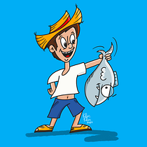 El pescador; divertido, valiente y entusiasta. Un projet de Dessin, Conception de personnages et Illustration traditionnelle de Franklin - 29.09.2024