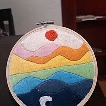 Mi proyecto del curso: Bordado: diseño y colores abstractos. Arts, Crafts, Embroider, and Fiber Arts project by Hannia Mejía Soto - 10.01.2024
