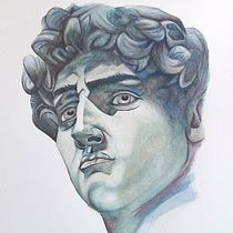 Mi proyecto del curso: Retrato artístico en acuarela. Fine Arts, Portrait Drawing, Painting, and Watercolor Painting project by nicole_riveros17 - 10.02.2024