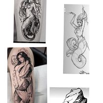 Meu projeto do curso: Ilustração de tatuagens blackwork do zero. Un projet de Dessin numérique, Illustration numérique, Dessin, Illustration traditionnelle , et Conception de tatouage de Samuel Moreno - 02.10.2024