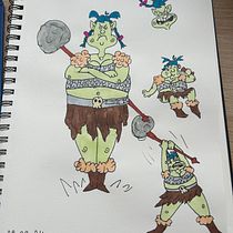 Meu projeto do curso: Introdução à criação de personagens estilo cartoon. Un projet de Dessin, Conception de personnages et Illustration traditionnelle de Adriel Maciel - 03.10.2024