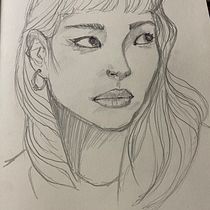Meu projeto do curso: Caderno de retratos: explore o rosto humano. Artistic Drawing, Drawing, Portrait Drawing, Sketchbook, and Sketching project by Osa Barbosa - 10.03.2024