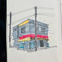 Mi proyecto del curso: Dibujo arquitectónico expresivo con marcadores de colores Ein Projekt aus dem Bereich Architektonische Illustration, Zeichnung, Illustration mit Tinte, Sketchbook und Skizzenentwurf von jonathancarabezr - 03.10.2024
