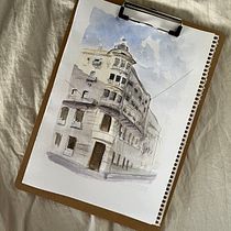 My project for course: Architectural Sketching with Watercolor and Ink. Drawing, Watercolor Painting, Architectural Illustration, Sketchbook, Ink Illustration, and Sketching project by safolka13 - 10.04.2024