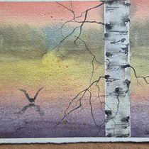 My project for course: Dreamy Watercolor Landscapes: Paint with Light. Un projet de Peinture , et Aquarelle de Lin Nah - 05.10.2024