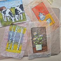 Mein Abschlussprojekt für den Kurs: Die Kunst der Teebeutelmalerei Ein Projekt aus dem Bereich Bildende Künste, Gouachemalerei, Malerei und Aquarellmalerei von Heike - 05.10.2024