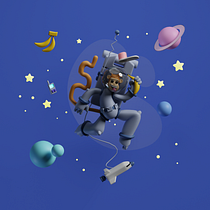 My project for course: 3D Character Creation in Blender. Un progetto di 3D, Character design 3D, Progettazione 3D, Modellazione 3D e Character design di katebel2021 - 06.10.2024