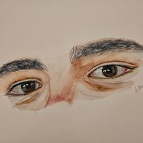 Mi proyecto del curso: Dibujos con acuarela: cómo pintar ojos expresivos. Un projet de Beaux Arts, Peinture, Dessin de portrait , et Aquarelle de Audry Briceño - 06.10.2024