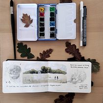 Mi proyecto del curso: Cuaderno de viaje en acuarela por Bretaña. Traditional illustration, Architectural Illustration, Watercolor Painting, and Sketchbook project by Anna Cabot - 10.09.2024
