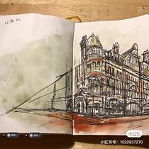 My project for course: Architectural Sketching with Watercolor and Ink. Drawing, Watercolor Painting, Architectural Illustration, Sketchbook, Ink Illustration, and Sketching project by Joy Liu - 10.10.2024