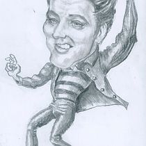 My project for course: Caricature Portrait with Graphite -Elvis the Pelvis . Desenho, Desenho de retrato e Ilustração tradicional projeto de Peter Vasic - 06.09.2024