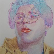 Mi proyecto del curso: Dibujo de retratos llamativos con lápices de colores. Desenho com lápis de cor, Desenho, Desenho de retrato, e Sketchbook projeto de Raymundo Martinez Mendoza - 13.10.2024