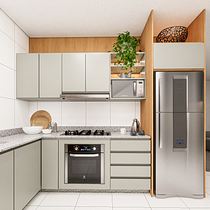 Meu projeto do curso: Design e decoração de cozinhas. Un projet de Décoration, Architecture d'intérieur, Décoration d'intérieur, Design d'intérieur , et Design d'espace de CRISTIANA DUARTE - 14.10.2024
