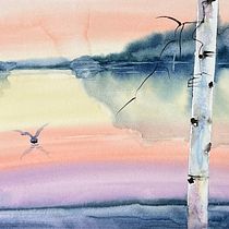 My project for course: Atmospheric Landscapes in Watercolor  Ein Projekt aus dem Bereich Bildende Künste, Malerei und Aquarellmalerei von Rashmi A - 14.10.2024