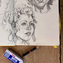 My project for course: Portrait Sketchbooking: Explore the Human Face. Artistic Drawing, Drawing, Portrait Drawing, Sketchbook, and Sketching project by laurasalierno - 10.14.2024