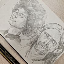 Mi proyecto del curso: Sketchbook de retrato: explora el rostro humano. Artistic Drawing, Drawing, Portrait Drawing, Sketchbook, and Sketching project by Laura Navarro Lorente - 10.16.2024