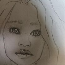 Mon projet du cours : Carnet de portraits : explorez le visage humain. Drawing, Sketchbook, Sketching, Artistic Drawing, and Portrait Drawing project by Celine Wascheul - 10.16.2024