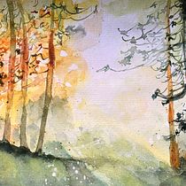 My project for course: Dreamy Watercolor Landscapes: Paint with Light. Un projet de Peinture , et Aquarelle de MIRELE HASSELQVIST - 18.10.2024
