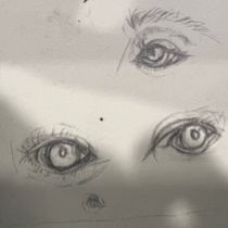 My project for course: Portrait Sketchbooking: Explore the Human Face. Artistic Drawing, Drawing, Portrait Drawing, Sketchbook, and Sketching project by devorahcurtis - 10.18.2024