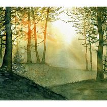 My project for course: Dreamy Watercolor Landscapes: Paint with Light. Un projet de Peinture , et Aquarelle de j_lagatta - 18.10.2024